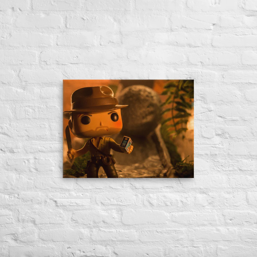 Indiana Jones with Knife Funko Pop Photography Giant Canvas by UrbanRoxStarr - Image 2