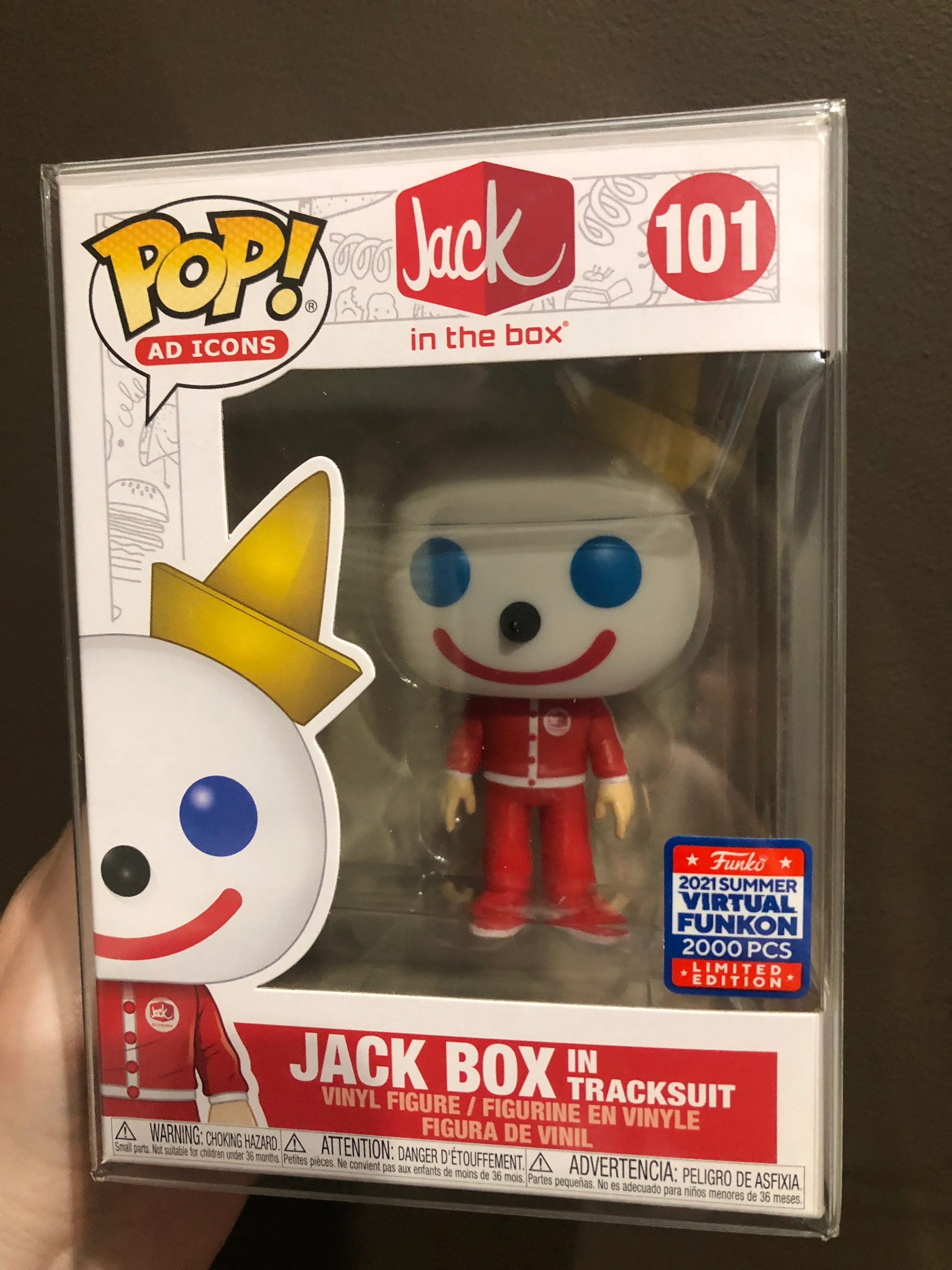 Funko Pop Jack in the Box in Tracksuit Virtual Funkon LE 2000