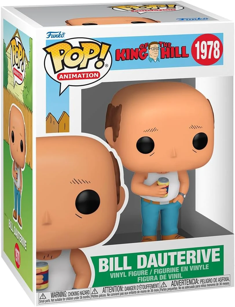 King of the Hill Bill Dauterive Funko Vinyl Figure #1978 with Funko Protector - Image 2