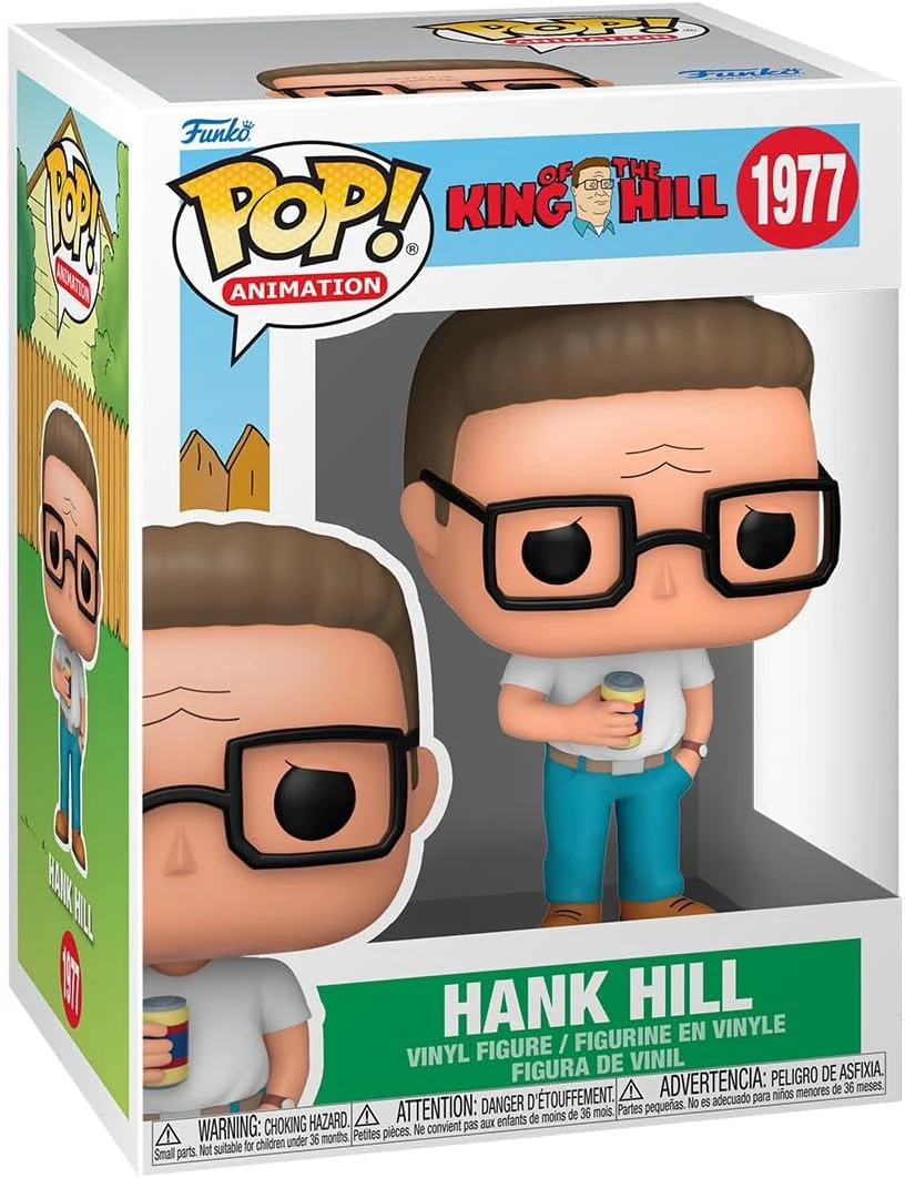 King of the Hill Hank Hill Funko Vinyl Figure #1977 with Funko Protector - Image 2
