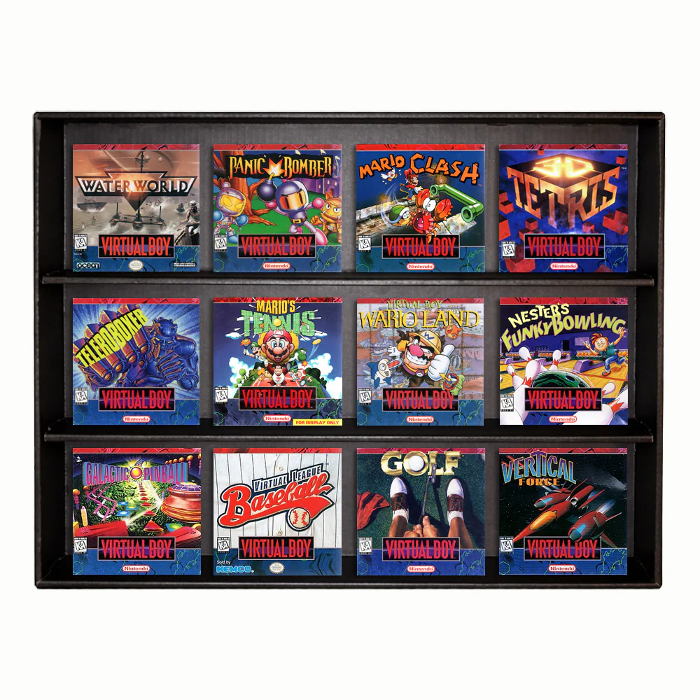 KUBBIE GAME BOY (3 Row) - Display Case for Nintendo Game Boy, GBA, GBC, Virtual Boy Games, Wall Mountable & Stackable Shelf (Cardboard) - Image 5