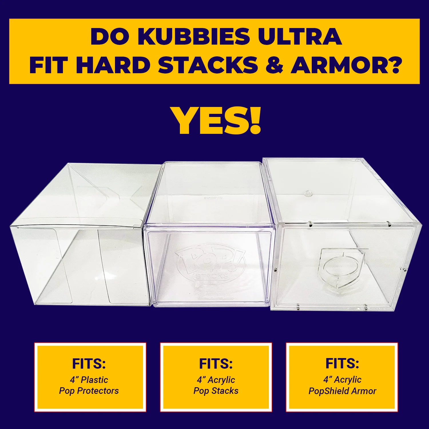 KUBBIE ULTRA SLIM (1x3) - In Box Display Case for Funko Pops, Wall Mountable & Stackable Pop Shelf (MDF Wood) - Image 3