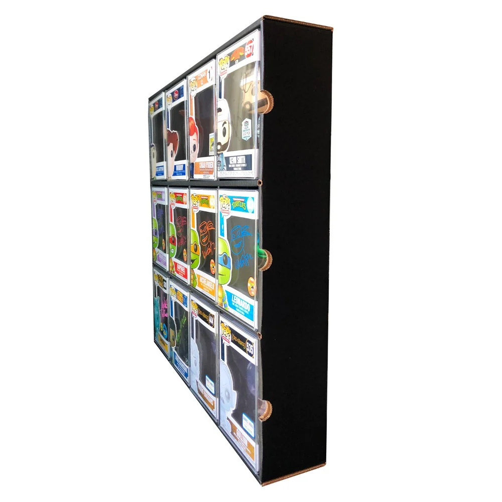 KUBBIE DLX BLACK (3x4) - In Box Display Case for Funko Pops, Wall Mountable & Stackable Pop Shelf (Cardboard) - Image 9