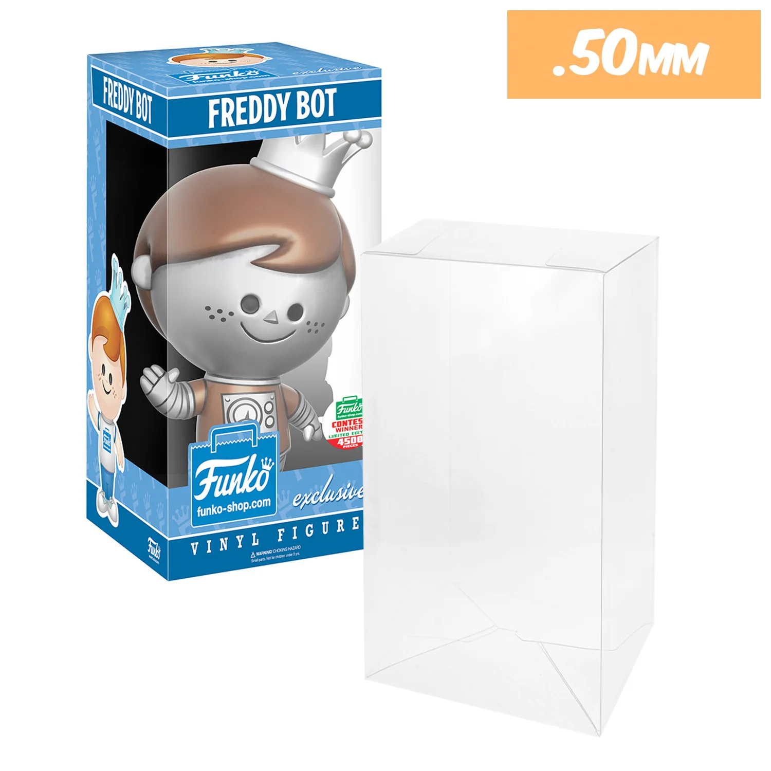 FREDDY FUNKO (LARGE) Pop Protectors for Funko (0.50mm thick) 8h x 5w x 5d