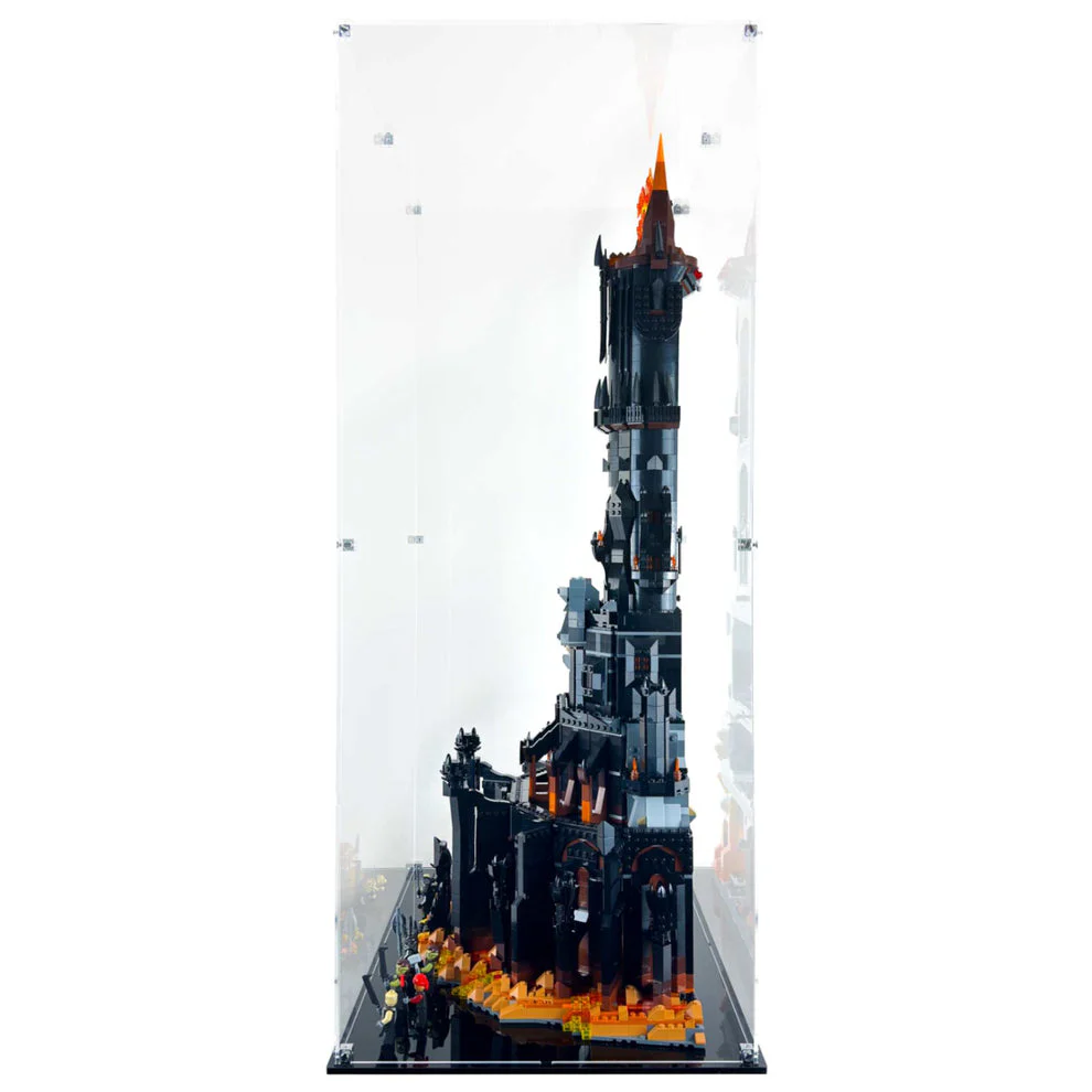 Custom Acrylic Display Case for LEGO Model 10333 - The Lord of The Rings Barad-dur (3mm thick, UV Resistant) 33.7h x 19.5w x 13.7d - Image 2