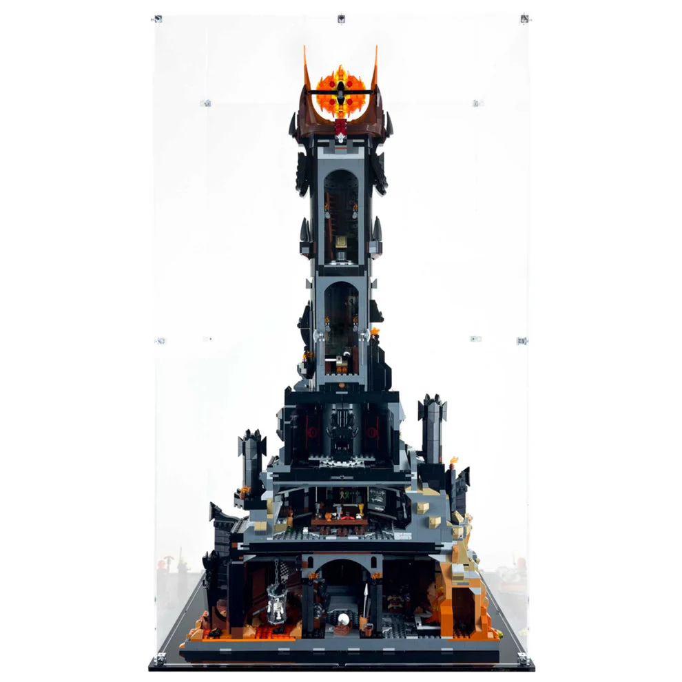 Custom Acrylic Display Case for LEGO Model 10333 - The Lord of The Rings Barad-dur (3mm thick, UV Resistant) 33.7h x 19.5w x 13.7d - Image 8
