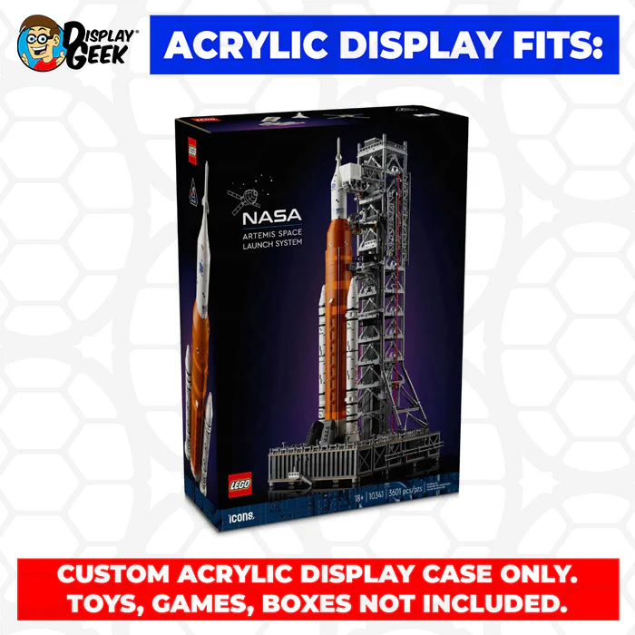Custom Acrylic Display Case for LEGO Model 10341 - NASA Artemis Space Launch System (3mm thick, UV Resistant) 29h x 13.5w x 12.5d - Image 11