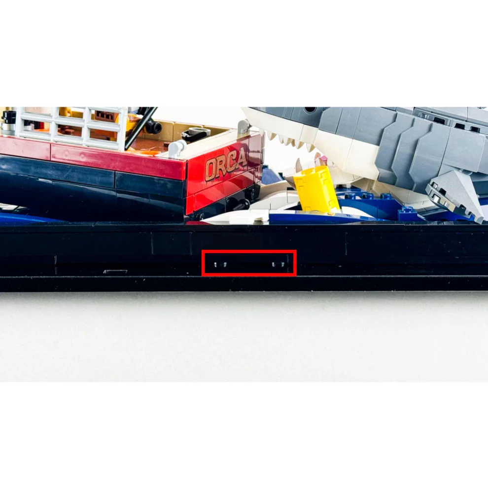 Custom Acrylic Display Case for LEGO Model 21350 - Jaws (3mm thick, UV Resistant) 14.7h x 24.5w x 8.5d - Image 9