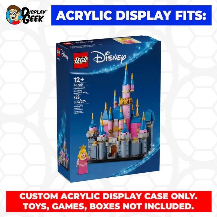 Custom Acrylic Display Case for LEGO Model 40720 - Mini Disney Sleeping Beauty Castle (3mm thick, UV Resistant) 8.3h x 7w x 5.3d - Image 7