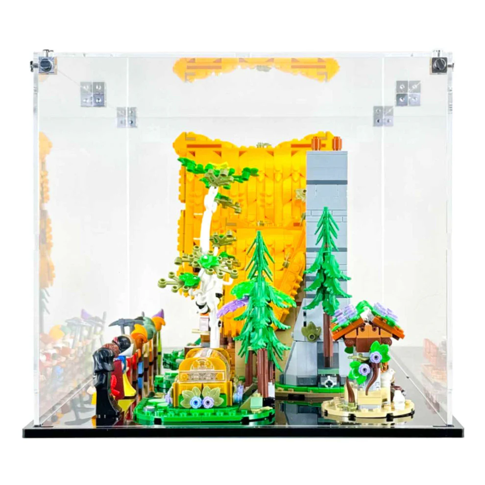 Custom Acrylic Display Case for LEGO Model 43242 - Snow White and the Seven Dwarfs Cottage (3mm thick, UV Resistant) 9.4h x 18.25w x 10.5d - Image 2