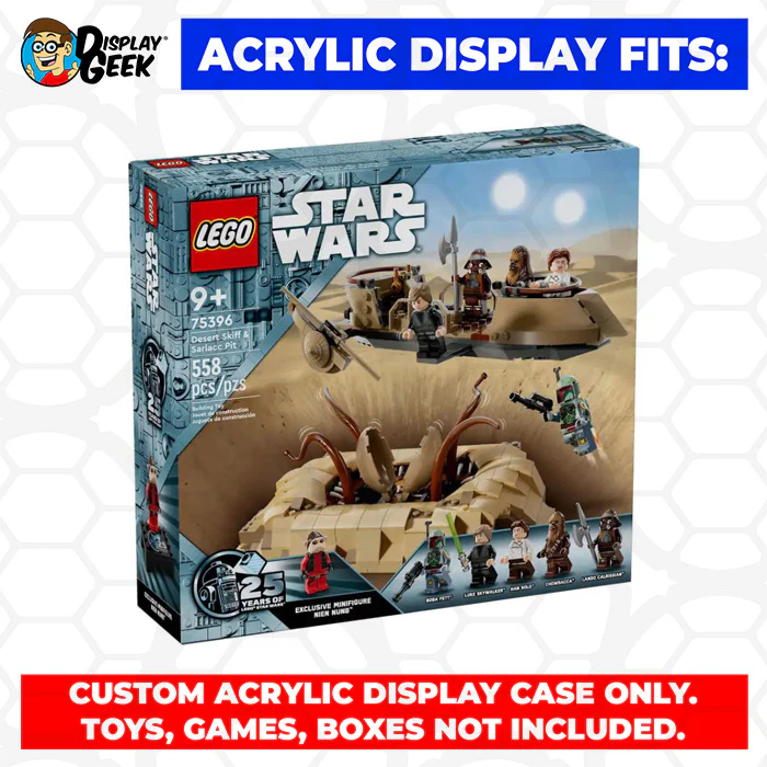 Custom Acrylic Display Case for LEGO Model 75396 - Desert Skiff & Sarlacc Pit (3mm thick, UV Resistant) 9.3h x 10.5w x 6.5d - Image 8