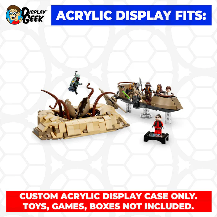 Custom Acrylic Display Case for LEGO Model 75396 - Desert Skiff & Sarlacc Pit (3mm thick, UV Resistant) 9.3h x 10.5w x 6.5d - Image 9