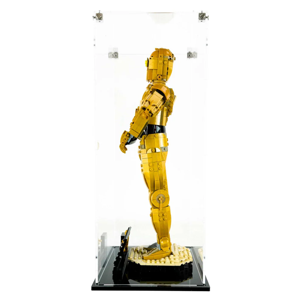 Custom Acrylic Display Case for LEGO Model 75398 - C-3PO (3mm thick, UV Resistant) 16h x 8.5w x 6.5d - Image 2