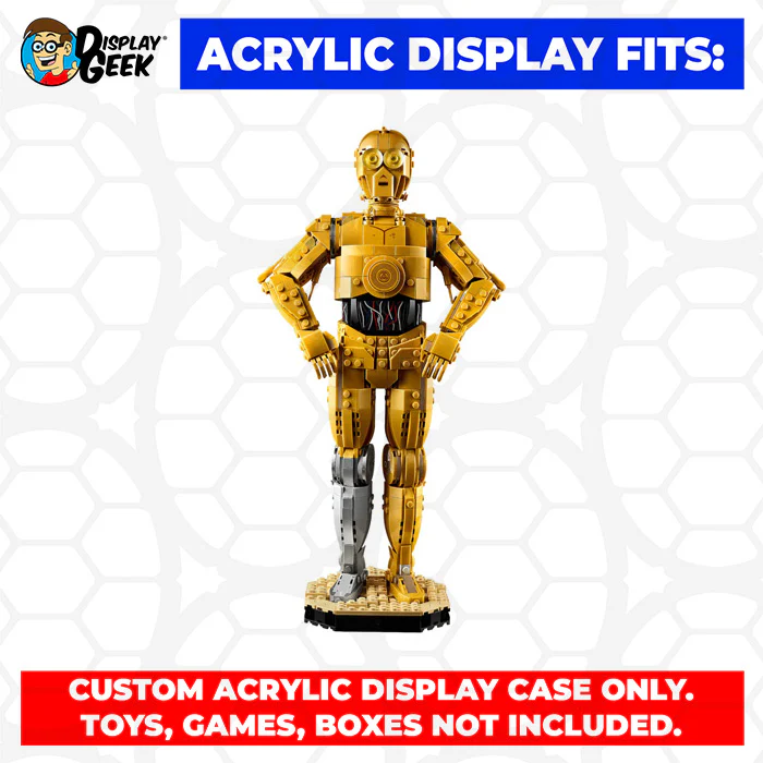 Custom Acrylic Display Case for LEGO Model 75398 - C-3PO (3mm thick, UV Resistant) 16h x 8.5w x 6.5d - Image 9
