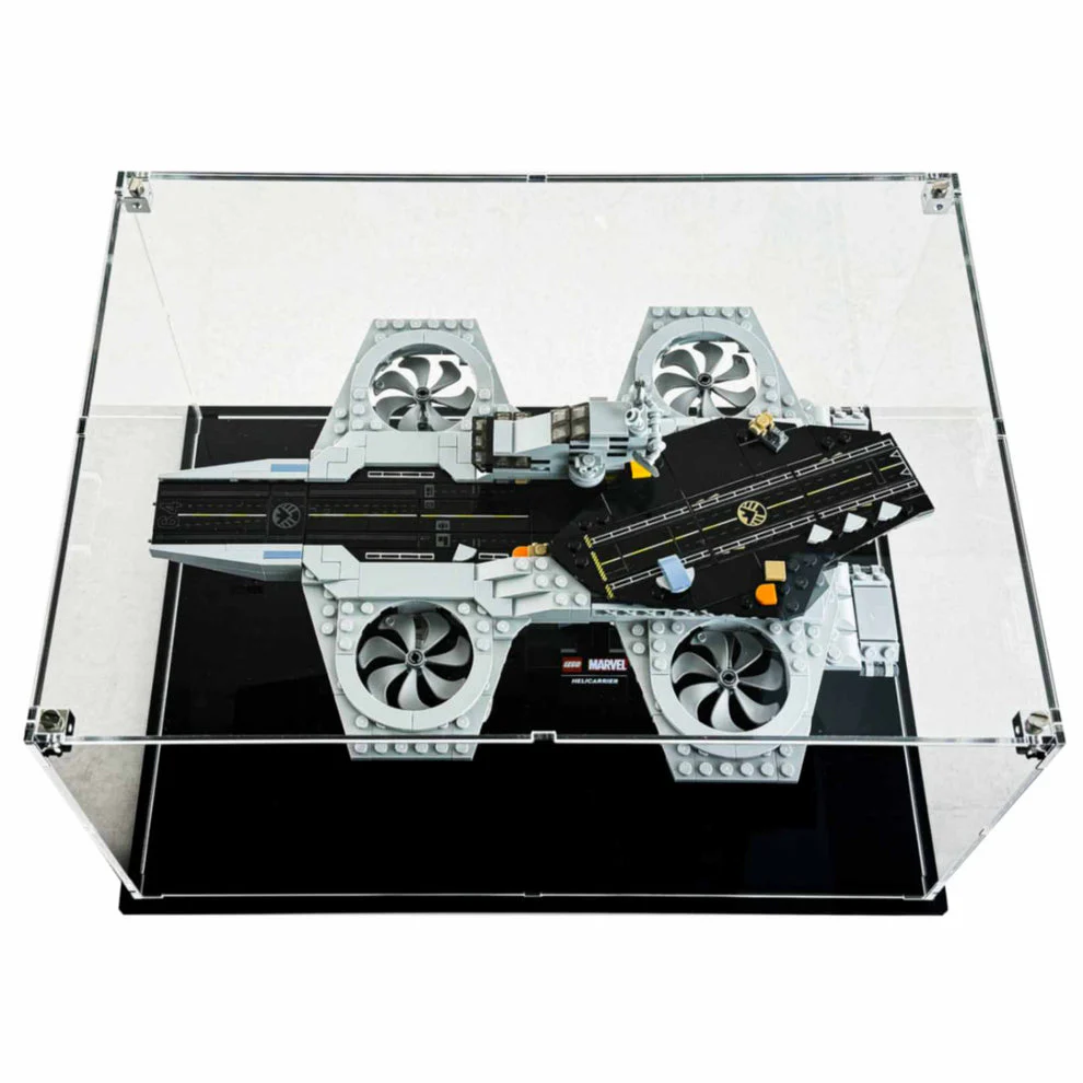 Custom Acrylic Display Case for LEGO Model 76295 - Avengers Helicarrier (3mm thick, UV Resistant) 7.7h x 14w x 10d