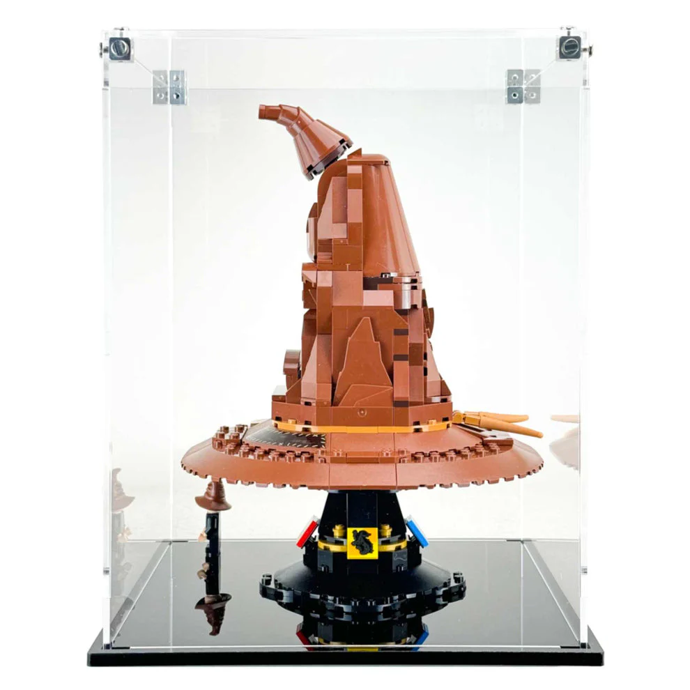 Custom Acrylic Display Case for LEGO Model 76429 - Talking Sorting Hat (3mm thick, UV Resistant) 11h x 8.8w x 8.8d - Image 2