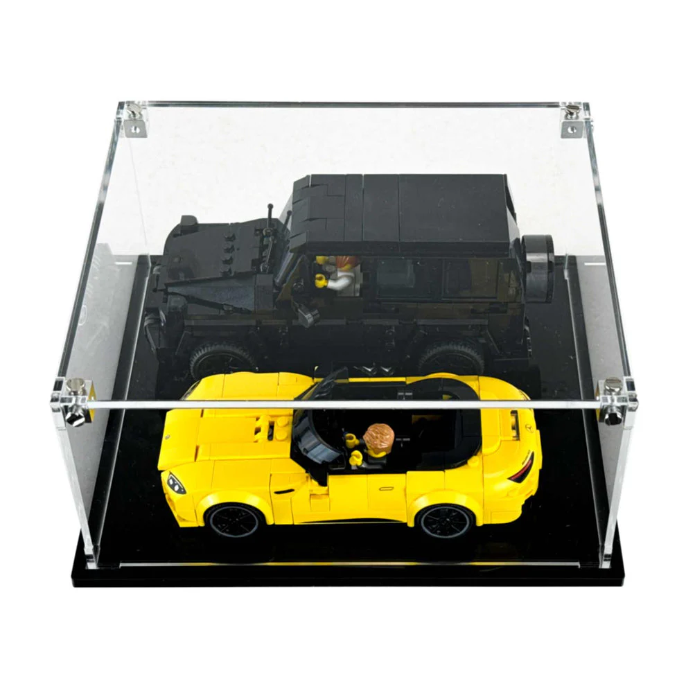 Custom Acrylic Display Case for LEGO Model 76924 - Speed Champion Mercedes-AMG G 63 & SL 63 (3mm thick, UV Resistant) 4h x 8.5w x 7.5d - Image 2