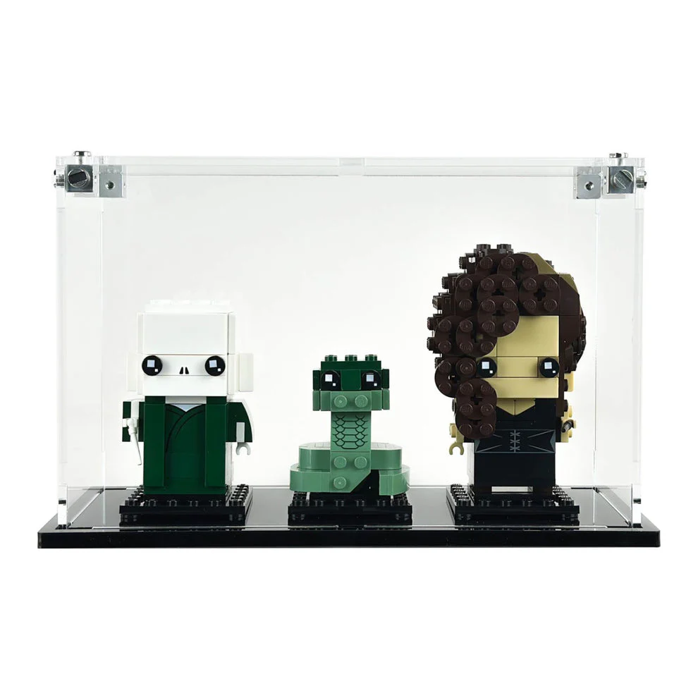 Custom Acrylic Display Case for LEGO BrickHeadz x 3 (3mm thick, UV Resistant) 5.5h x 8.5w x 3.4d