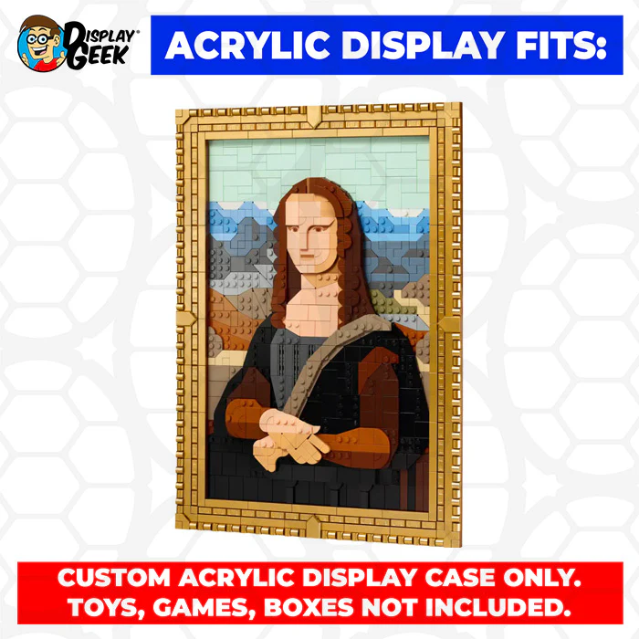 Custom Acrylic Wall Mount Display for LEGO Model 31213 - Mona Lisa (3mm thick, UV Resistant) 18.5h x 13.5w x 2.25d - Image 9