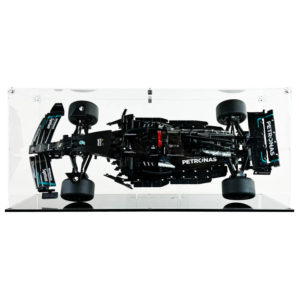 Custom Acrylic Display Case for LEGO Model 42171 Vertical - Mercedes-AMG F1 W14 E Performance (3mm thick, UV Resistant) 11h x 26w x 8.25d