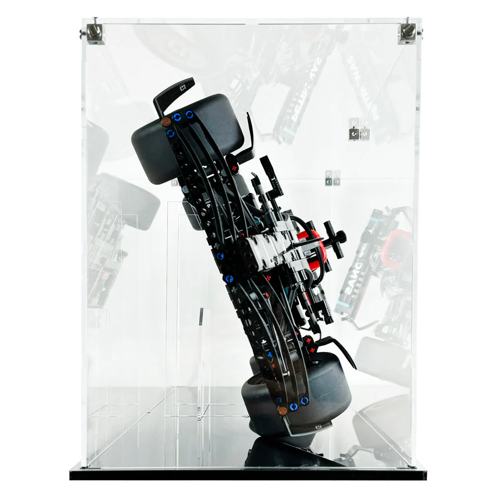 Custom Acrylic Display Case for LEGO Model 42171 Vertical - Mercedes-AMG F1 W14 E Performance (3mm thick, UV Resistant) 11h x 26w x 8.25d - Image 2