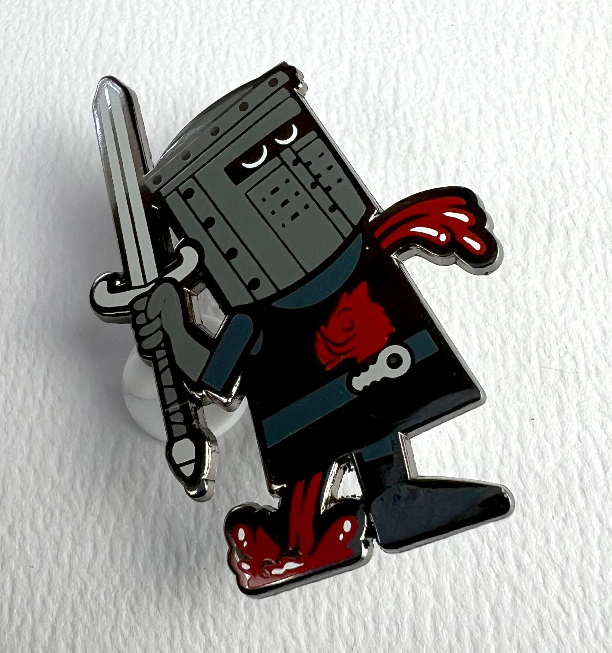 HareBrained! Little Flesh Wound Black Nickel Pin - Image 4