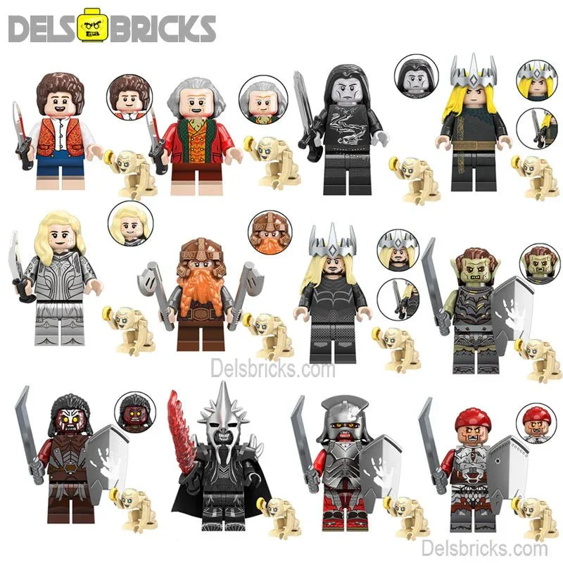 Set of 12 (The Lord of the Rings) - Custom Building Blocks Mini Figures Compatible with LEGO
