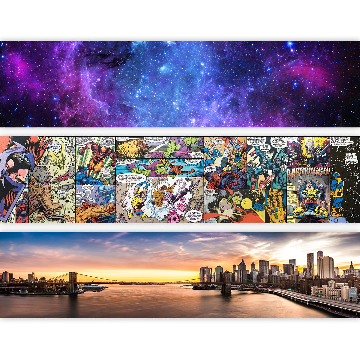 **DISCONTINUED** MARVEL - MINI Display Case for Small Toys with 3 Backdrop Inserts, Corrugated Cardboard - Image 2