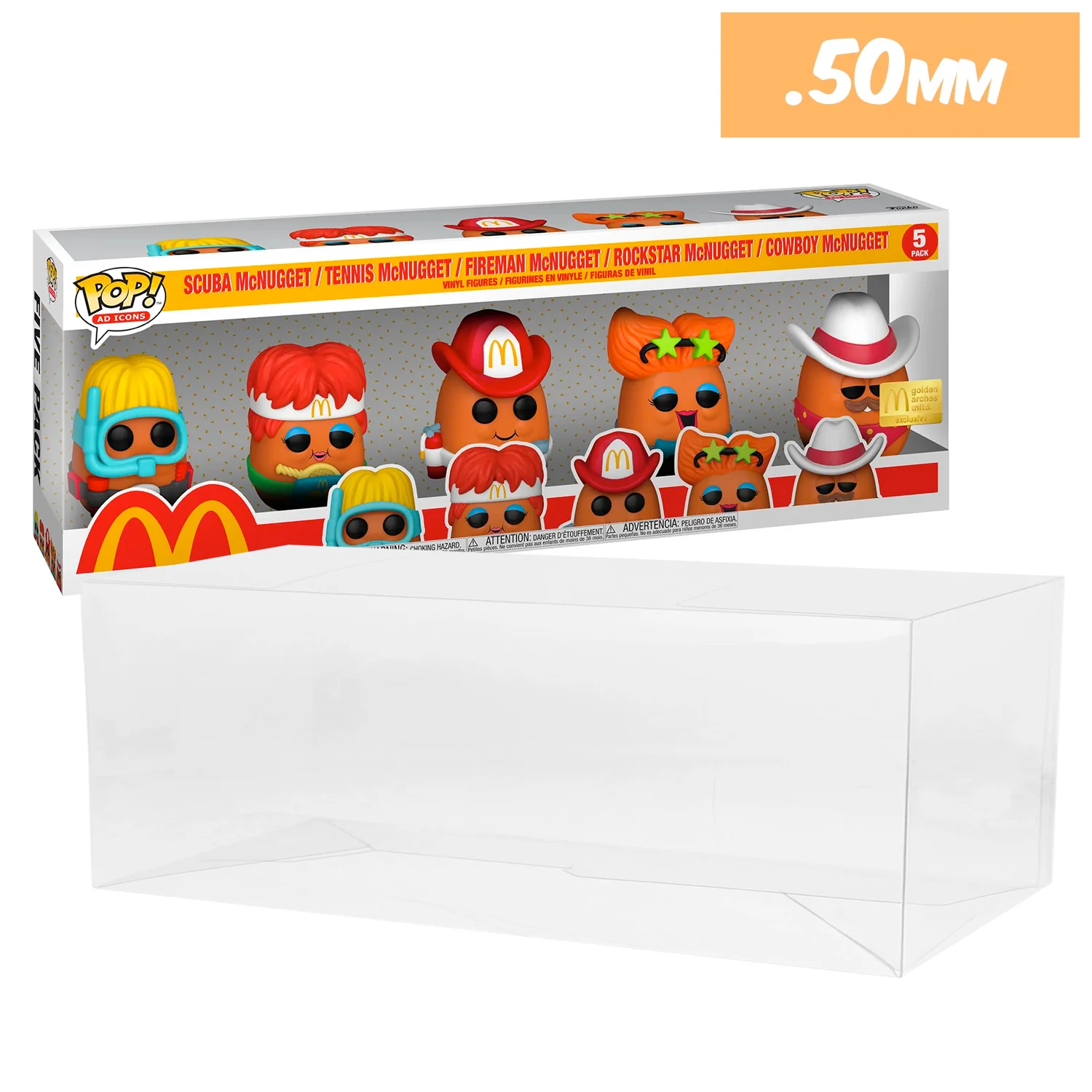 **REPLACED WITH 0.60MM** 5 PACK Pop Protectors for Funko (0.50mm thick, UV & Scratch Resistant) 6.25h x 17.5w x 3.5d - Image 15