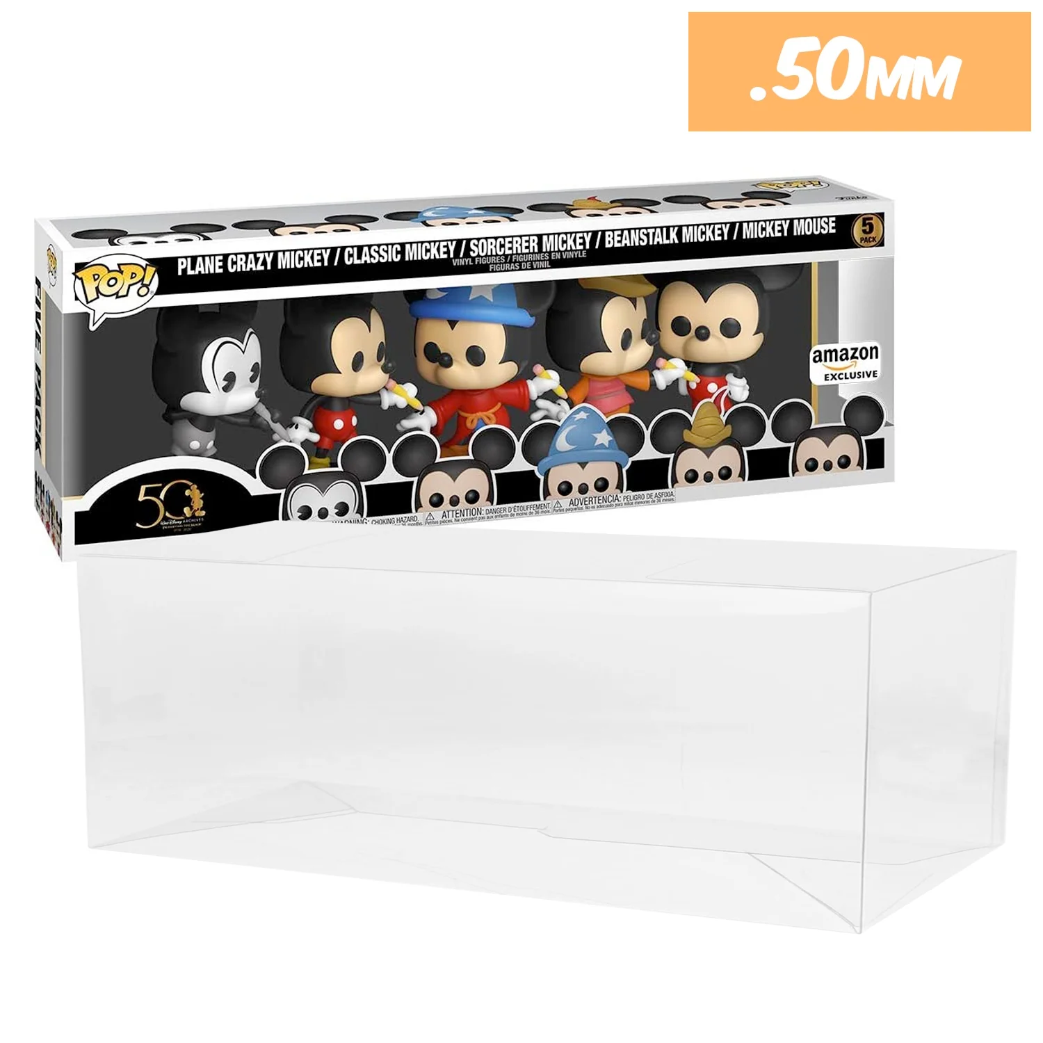 **REPLACED WITH 0.60MM** 5 PACK Pop Protectors for Funko (0.50mm thick, UV & Scratch Resistant) 6.25h x 17.5w x 3.5d - Image 16