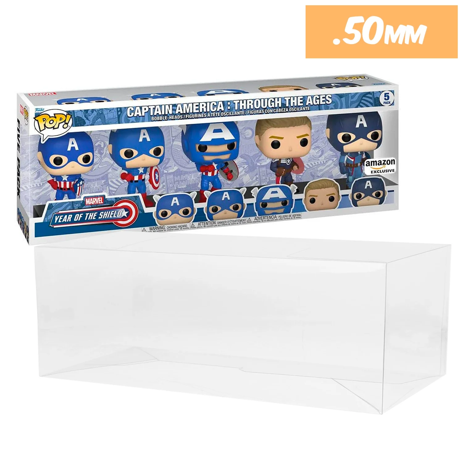 **REPLACED WITH 0.60MM** 5 PACK Pop Protectors for Funko (0.50mm thick, UV & Scratch Resistant) 6.25h x 17.5w x 3.5d - Image 20