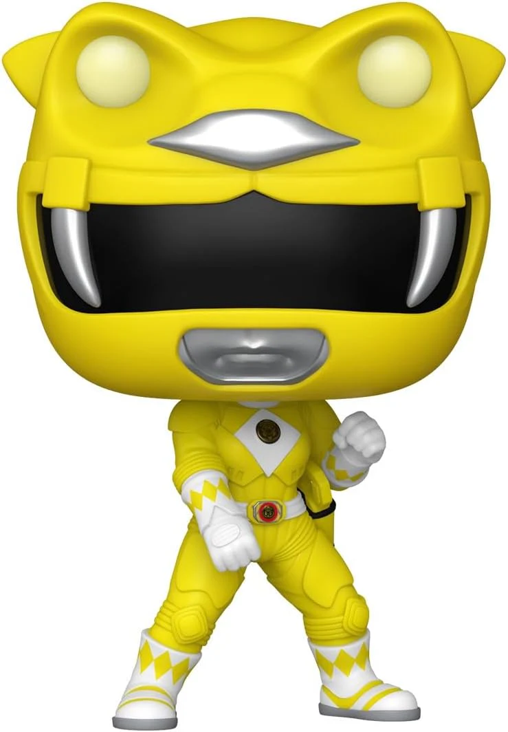 Mighty Morphin Power Rangers: The Movie Yellow Ranger Glow-in-the-Dark Funko Pop! Vinyl Figure #1781 with Funko Protector - Image 2