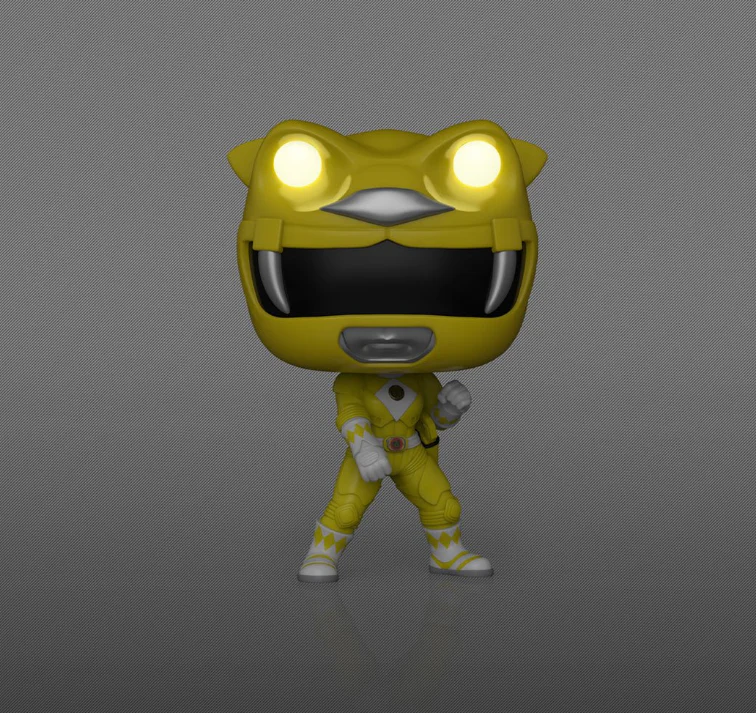 Mighty Morphin Power Rangers: The Movie Yellow Ranger Glow-in-the-Dark Funko Pop! Vinyl Figure #1781 with Funko Protector - Image 3