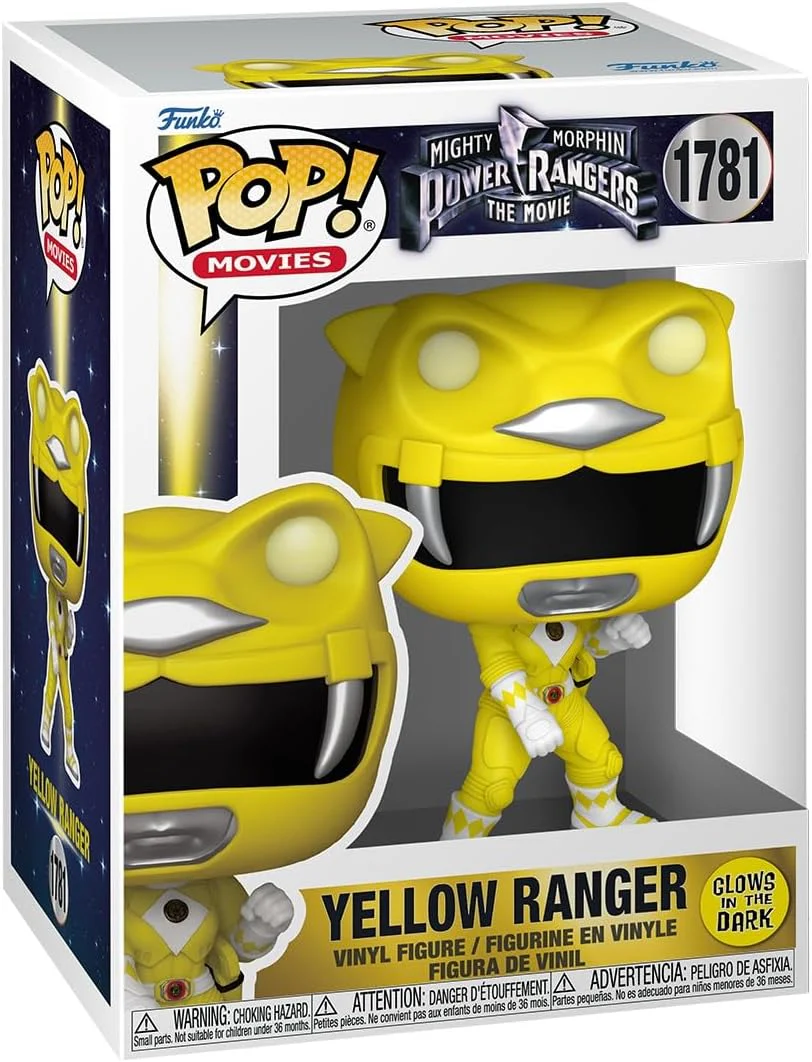 Mighty Morphin Power Rangers: The Movie Yellow Ranger Glow-in-the-Dark Funko Pop! Vinyl Figure #1781 with Funko Protector - Image 4
