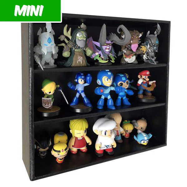 **DISCONTINUED** MINI - Black Display Case for Mystery Mini, Wall Mountable & Stackable, Corrugated Cardboard