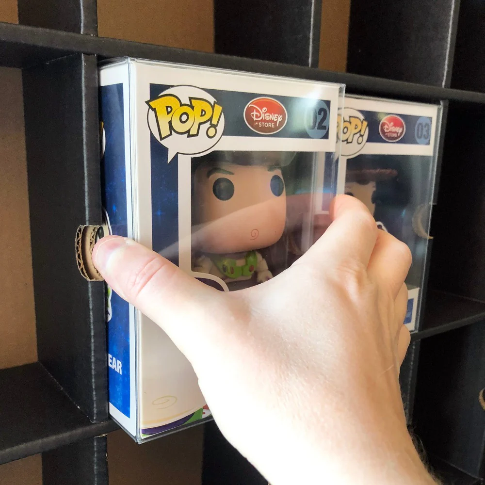 KUBBIE DLX BLACK (3x4) - In Box Display Case for Funko Pops, Wall Mountable & Stackable Pop Shelf (Cardboard) - Image 2