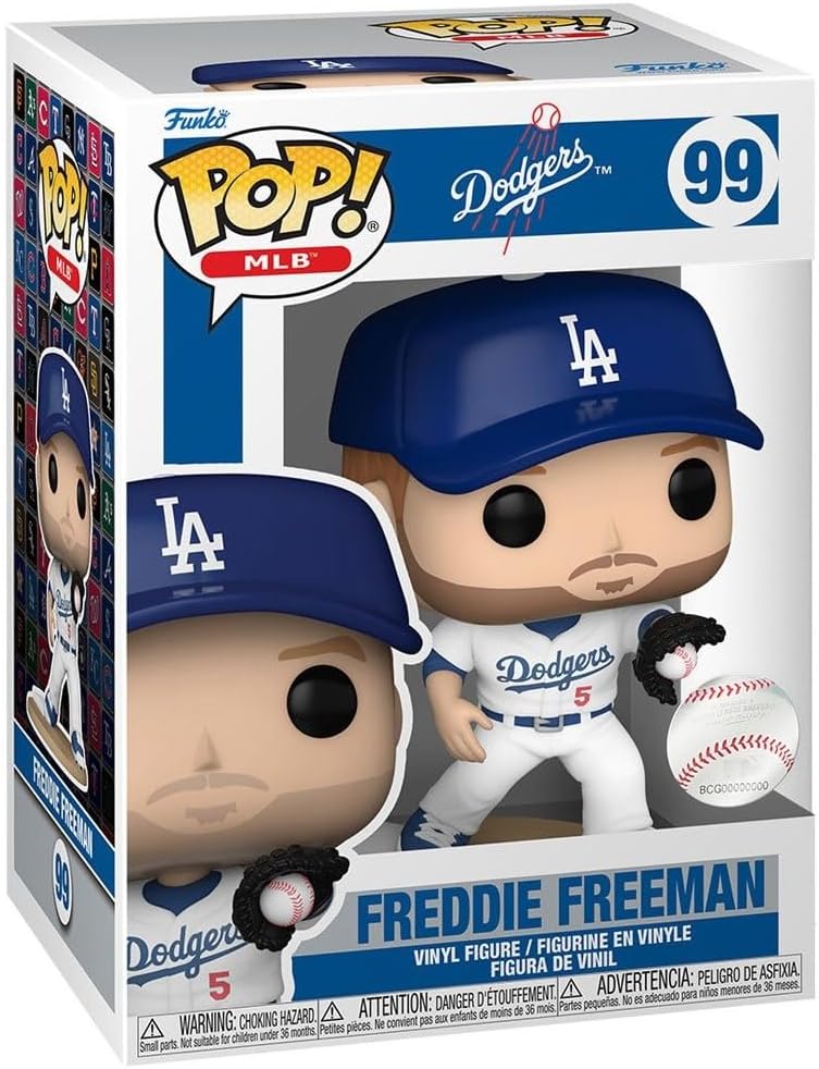 MLB Los Angeles Dodgers Freddie Freeman Funko Pop! Vinyl Figure #99 with Funko Protector - Image 3