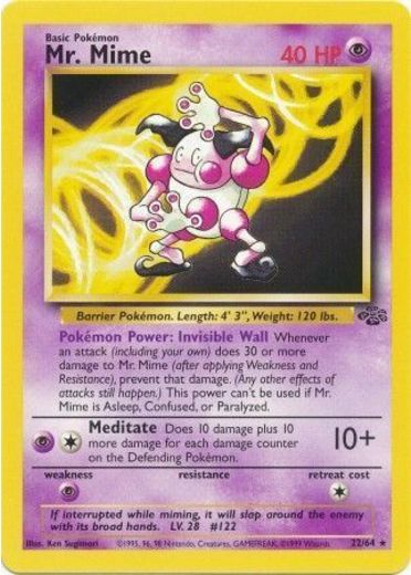 Mr. Mime Jungle #22/64 Pokemon Trading Card
