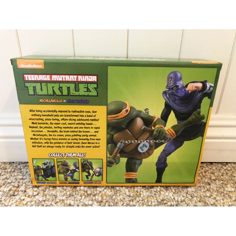 NECA TMNT Michelangelo vs Foot Soldier Target - Image 2