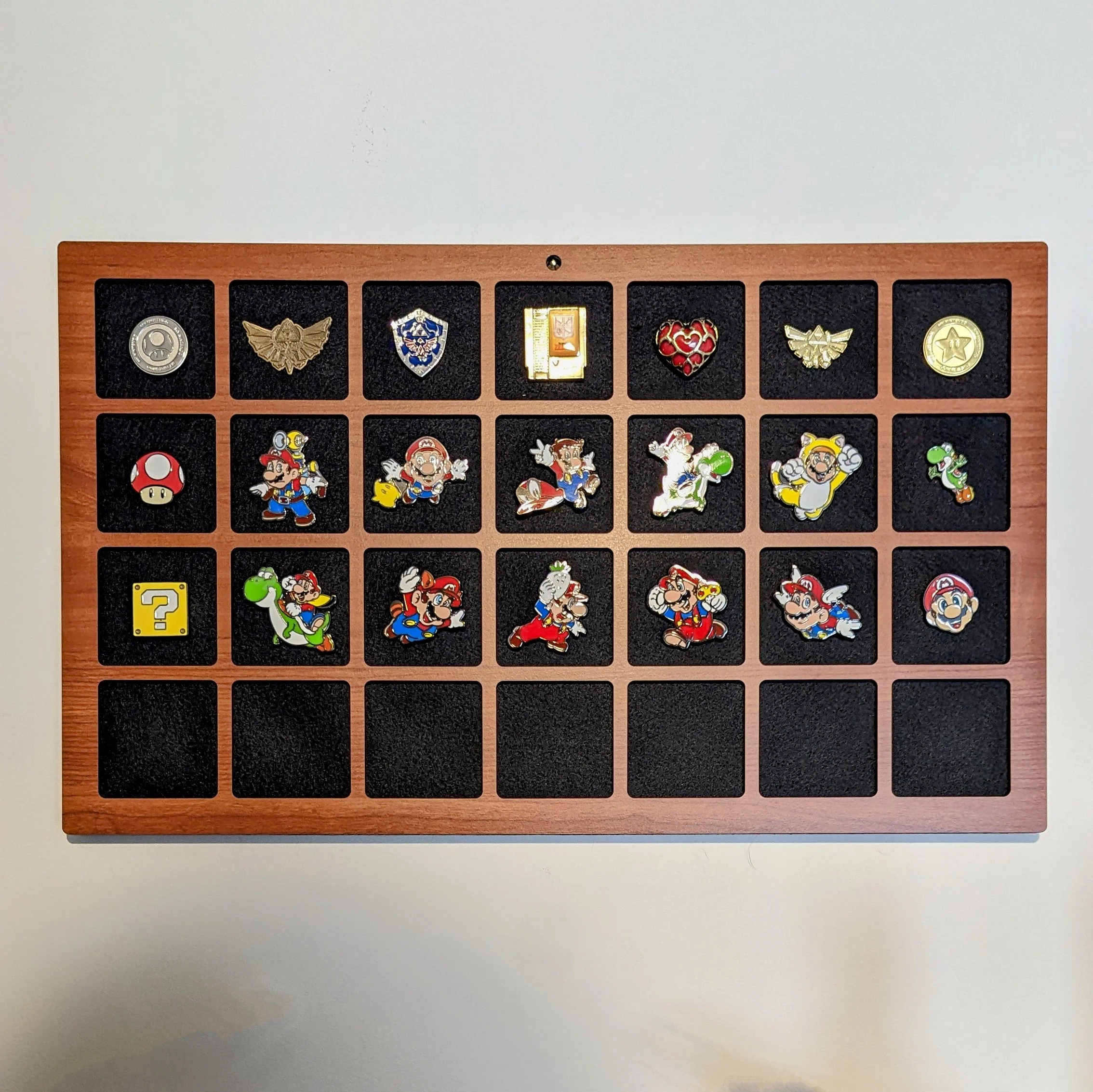 Enamel Pin Display (2" wide x 2" high Slots) Fits Standard Pins (Choose Color and Size) - Image 10