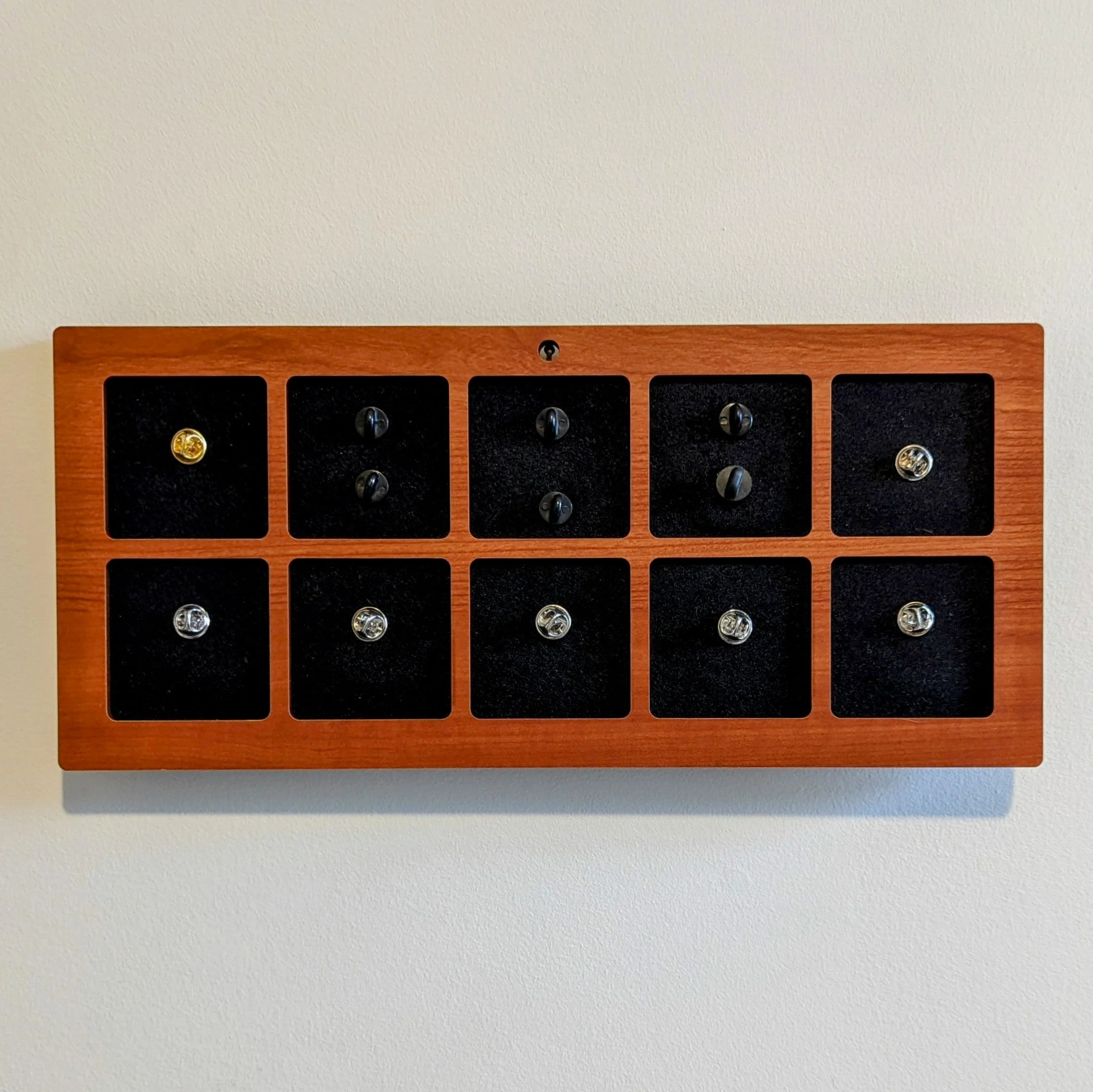 Enamel Pin Display (2" wide x 2" high Slots) Fits Standard Pins (Choose Color and Size) - Image 16