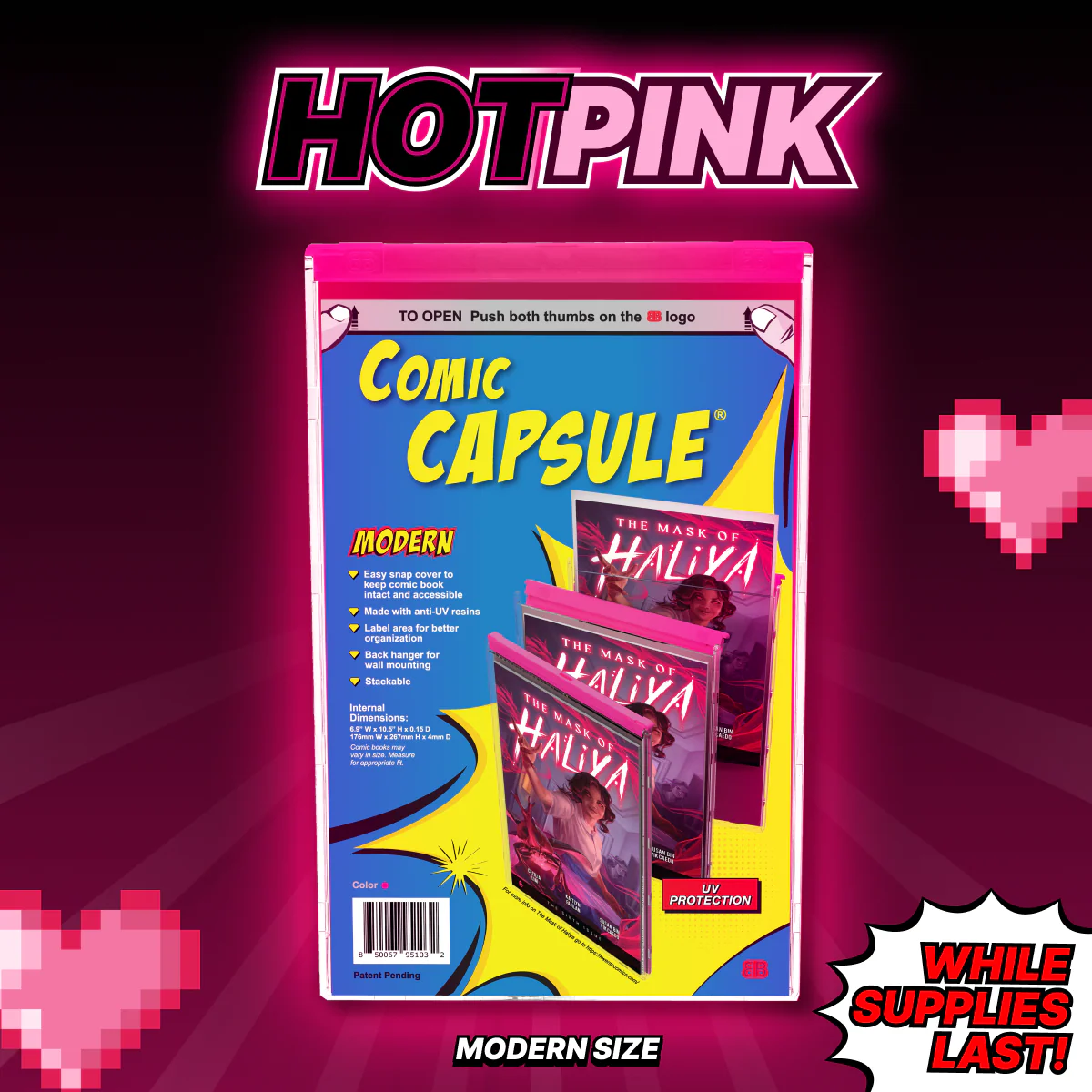 Comic Book Protective Case, Pink (Current/Modern Age)