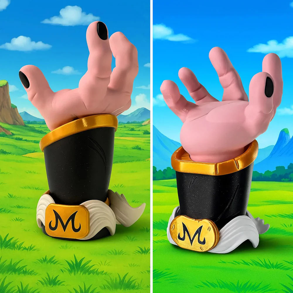Pink Playful Villain Hand - Game Controller & Headphone Holder (3D Printed) - Image 2