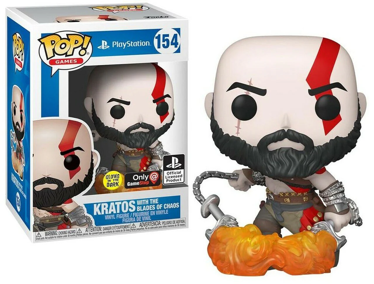 Funko Pop Kratos Glow in the Dark Game Stop