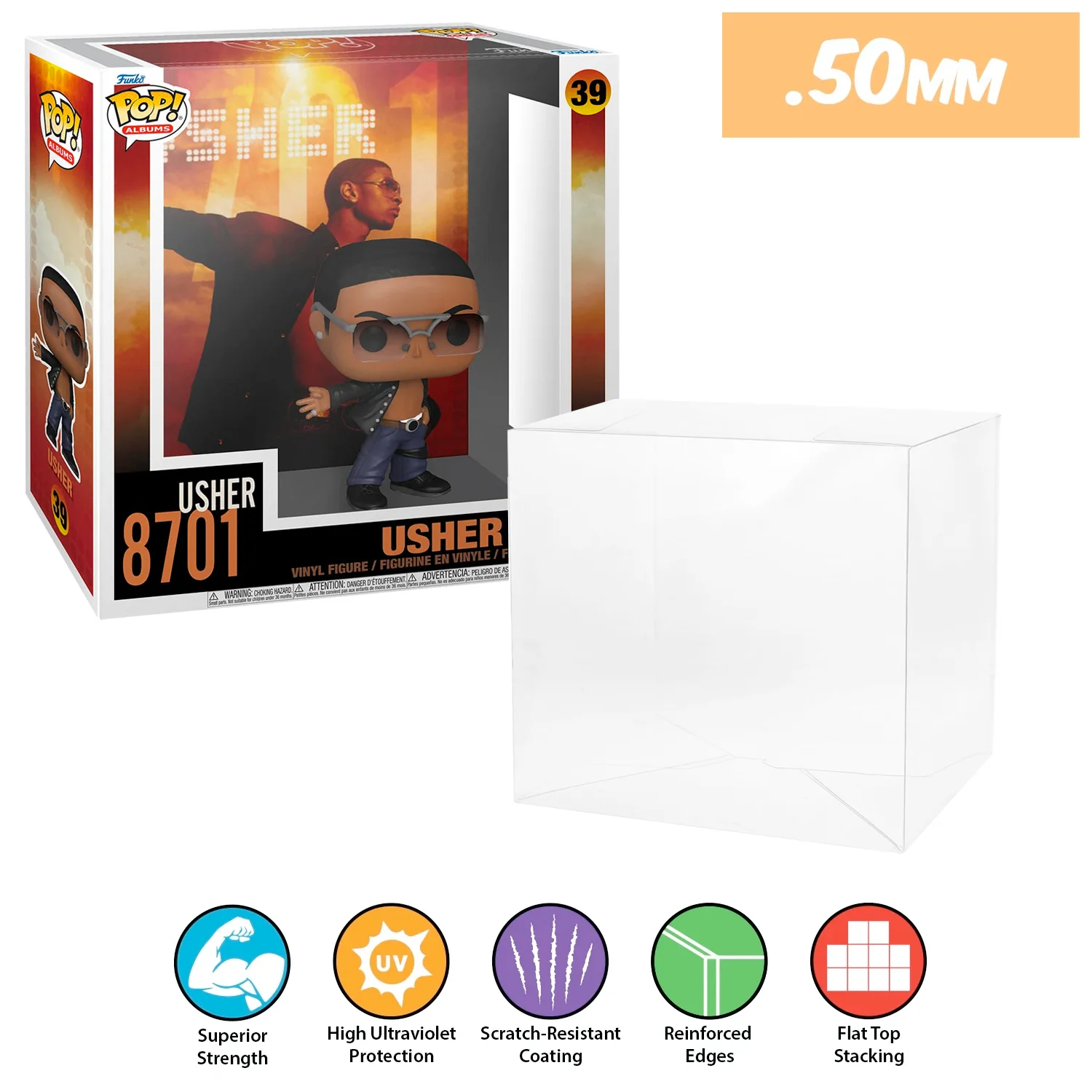 POP ALBUMS Pop Protectors for Funko (0.50mm thick, UV & Scratch Resistant) 9.25h x 8.75w x 3.5d - Image 28