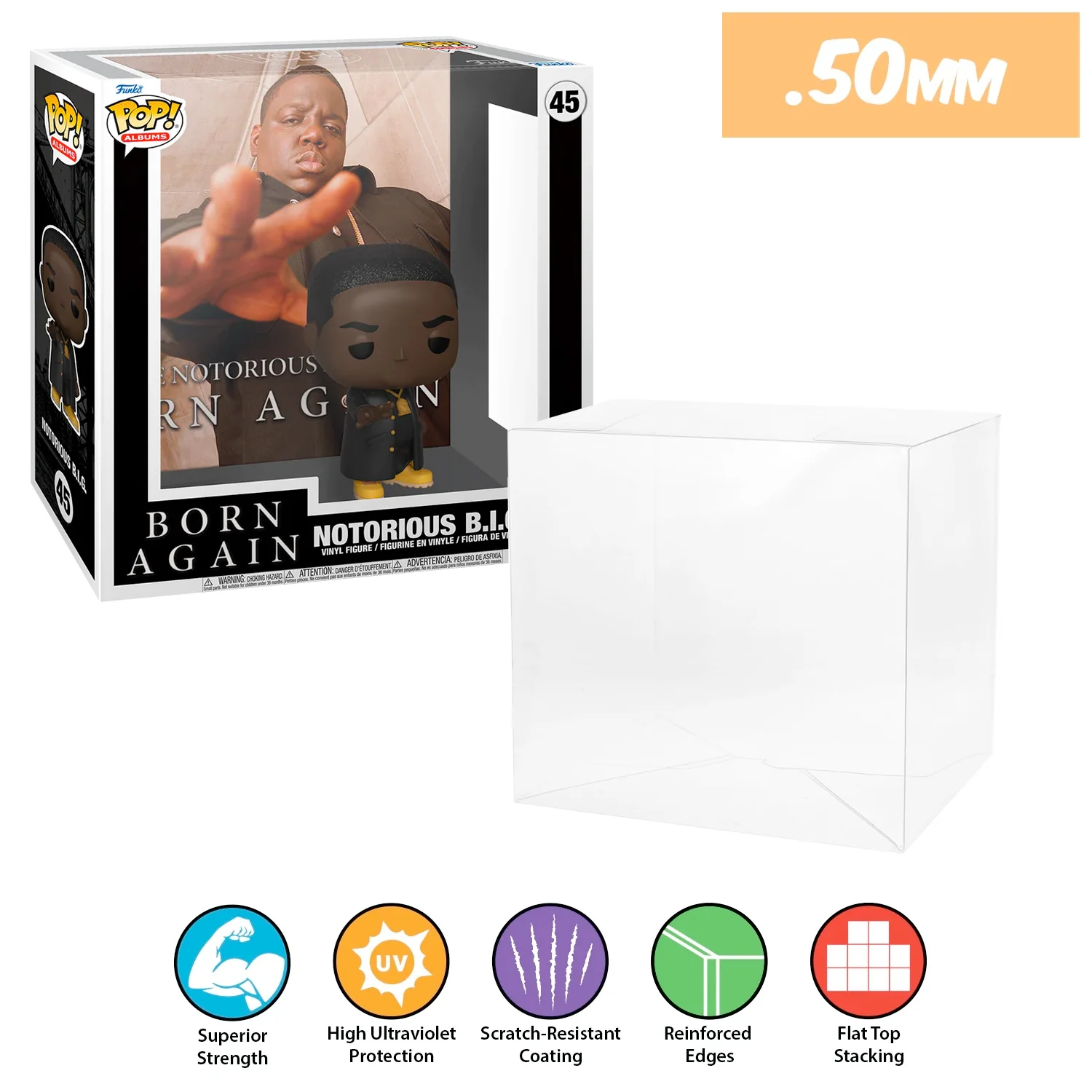 POP ALBUMS Pop Protectors for Funko (0.50mm thick, UV & Scratch Resistant) 9.25h x 8.75w x 3.5d - Image 30