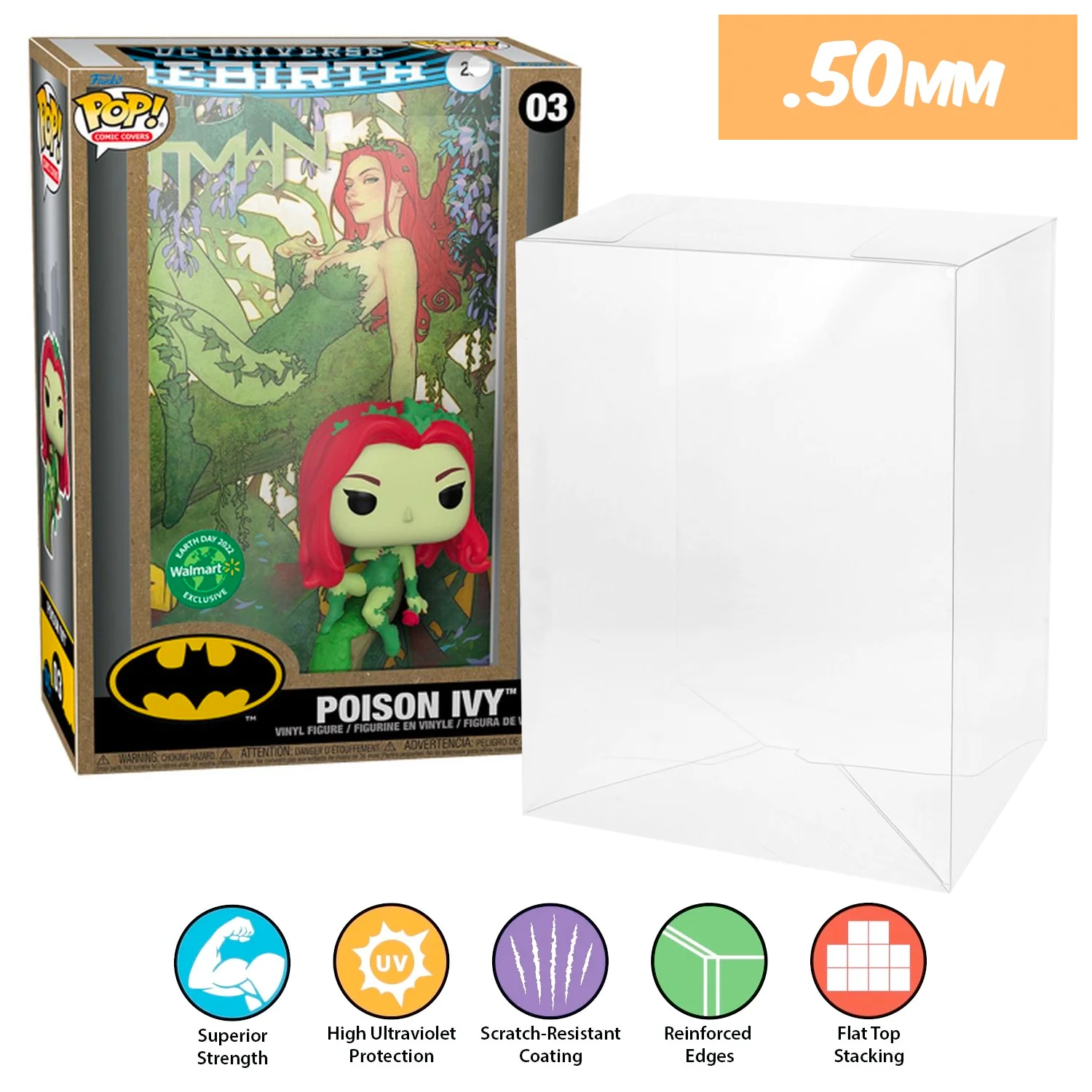 **REPLACED WITH 0.60MM** POP COMIC COVERS Pop Protectors for Funko (0.50mm thick, UV & Scratch Resistant) 11h x 7w x 3.4d - Image 13