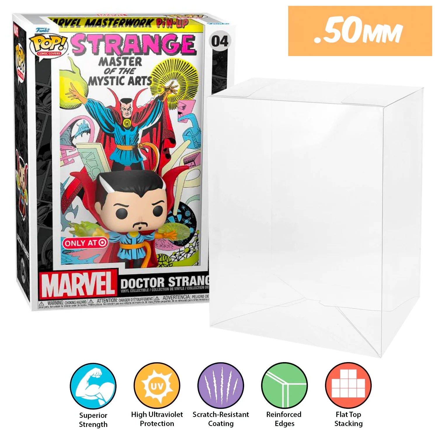 **REPLACED WITH 0.60MM** POP COMIC COVERS Pop Protectors for Funko (0.50mm thick, UV & Scratch Resistant) 11h x 7w x 3.4d - Image 16