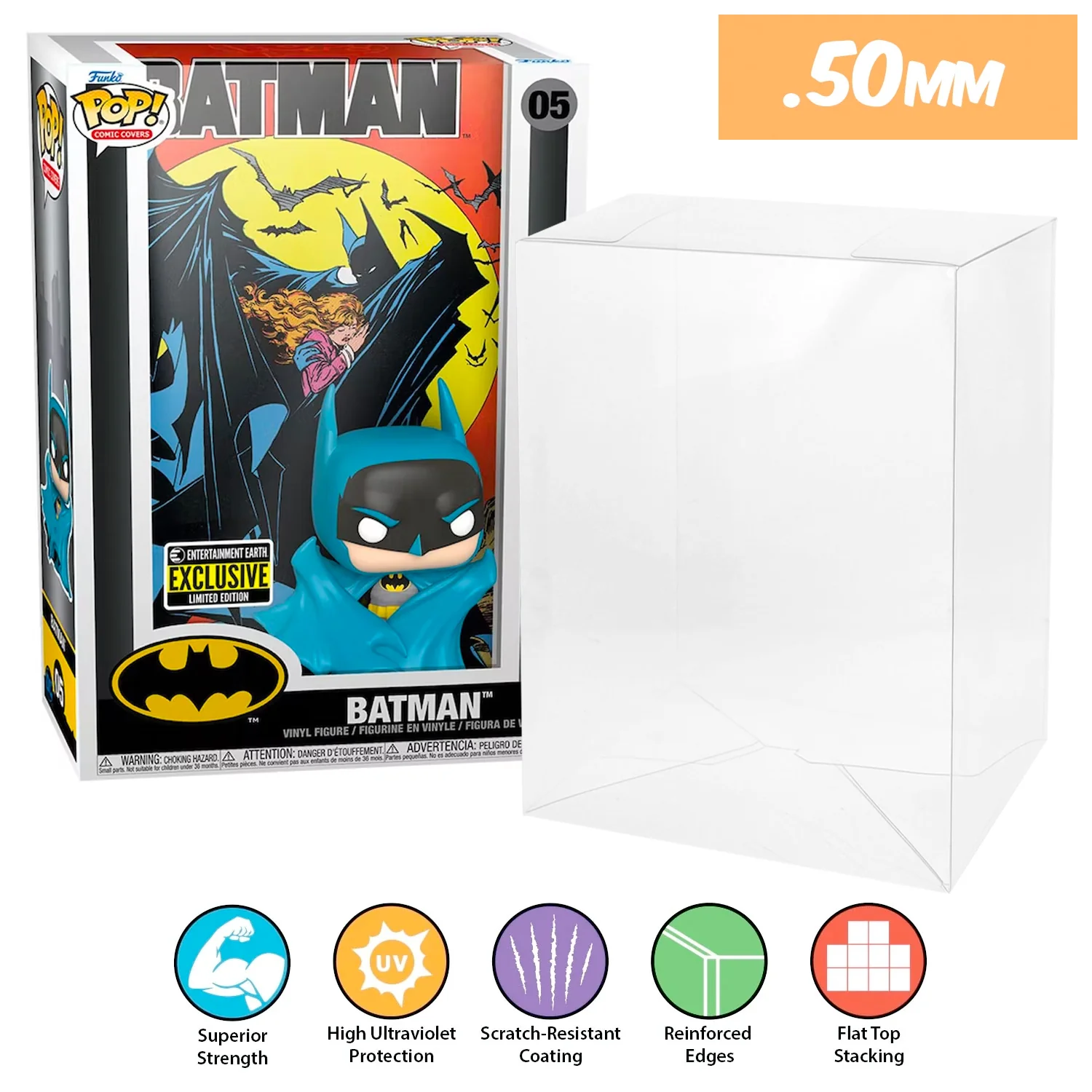 **REPLACED WITH 0.60MM** POP COMIC COVERS Pop Protectors for Funko (0.50mm thick, UV & Scratch Resistant) 11h x 7w x 3.4d - Image 17
