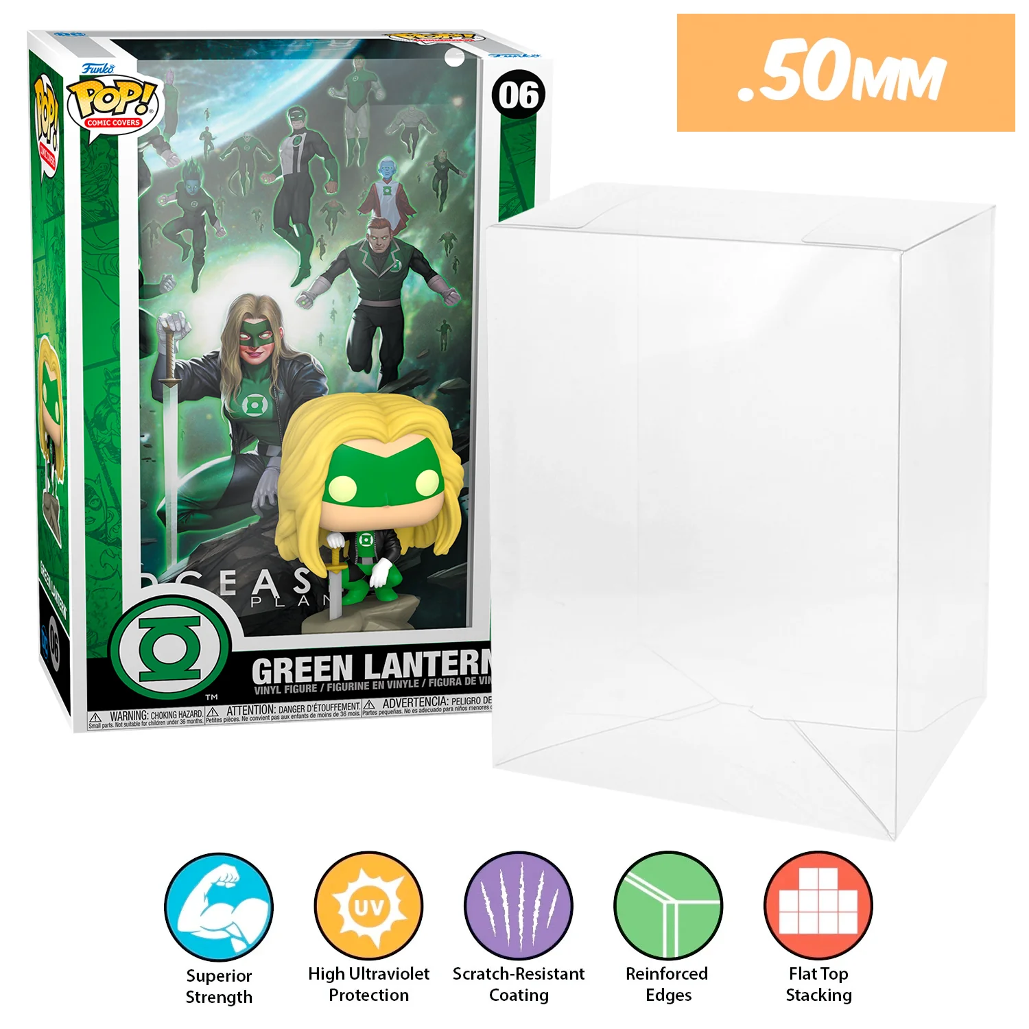 **REPLACED WITH 0.60MM** POP COMIC COVERS Pop Protectors for Funko (0.50mm thick, UV & Scratch Resistant) 11h x 7w x 3.4d - Image 19